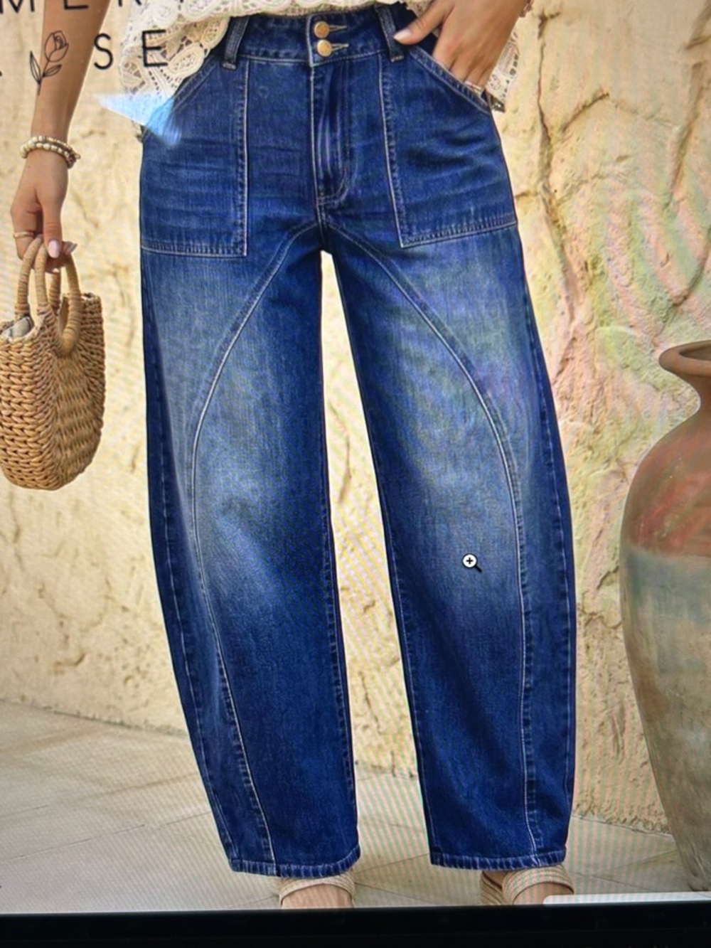 Emery Rose women’s pocket flared casual loose fit jean 8/10 (31)
